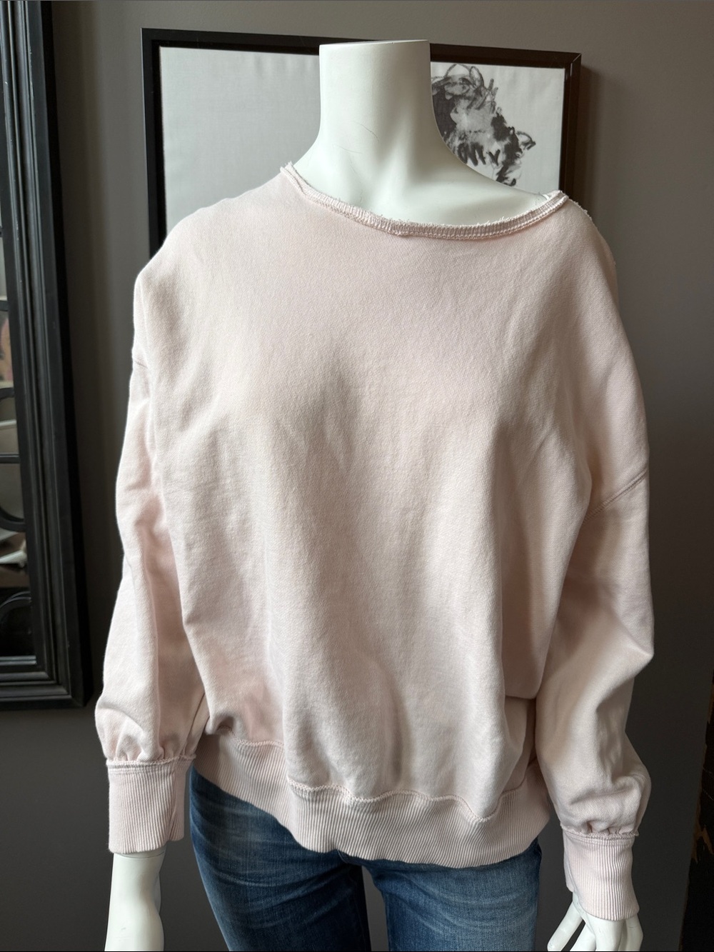 Light Pink Women's Oversized Sweatshirt